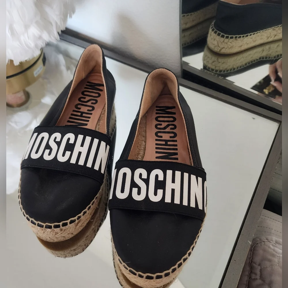 MOSCHINO COUTURE WOMEN'S LOGO ESPADRILLE